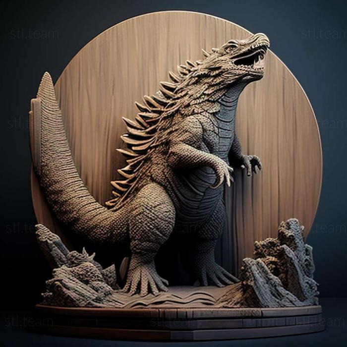 Animals godzilla on stand